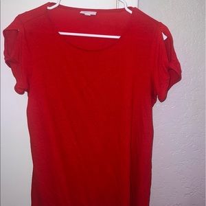 Red Love linen J.Jill T-Shirt